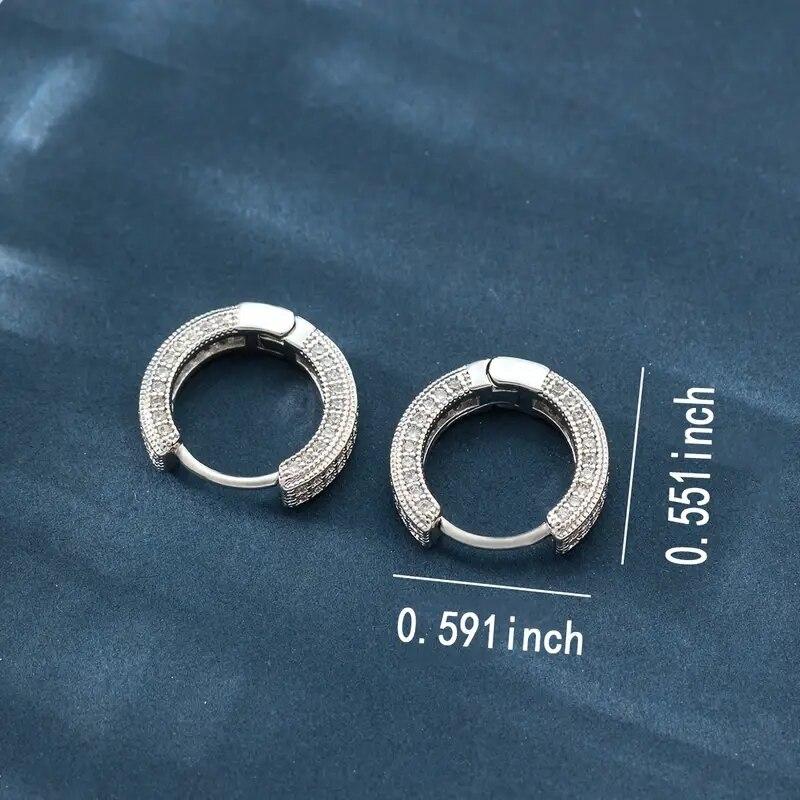 Luxury Cubic Zirconia Gold Color Zircon Hoop Earrings For Women Luxury Circle Crystal Girls Party Zircon