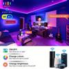 Умная светодиодная лента Alexa Wifi 5050 RGB Tuya WiFi светодиодная лента с синхронизацией музыки и голосовым управлением DC 12V Рождественский декоративный светильник