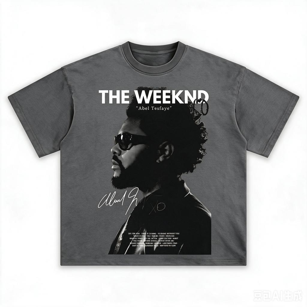 The Weeknd Эйбел Тесфайе Ретро Музыкальная Футболка Мужская Женская Винтажная R&B Артист Короткий Рукав Хай стрит Одежда Харадзюку Удобная Женская Мужская Одежда