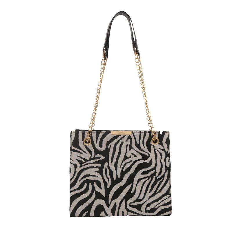 Zebra Leopard Fashion Pattern Women Large Capacity Shoulder Tote Bag Daily For