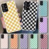 Ретро Классическая Шахматная Доска Сетка Чехол для Телефона для Samsung Galaxy A12 A22 A32 A52 A72 A02S A51 A50S A31 A20S A10S Note 20 Ultra