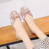 Fashion Woman Flats Square Toe Bride with Bow Rhinestone Shoes for Women Shoe 2025 Trend Beau Today Popular On Offer Chic and Elegant 39