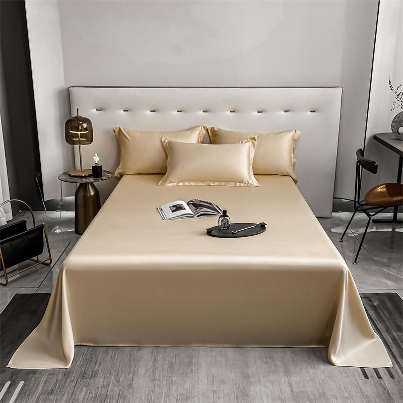 Постельные принадлежности из египетского хлопка, 1 шт. Простыня + 2 шт. Наволочки, сплошной цвет, плоская простыня, покрывало, полный размер Queen King Size, домашний текстиль