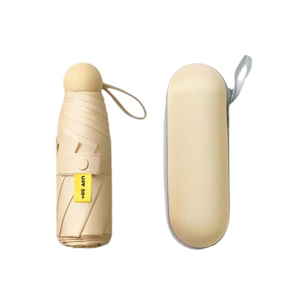 Reinforced Umbrella Rack Capsule Foldable Umbrella Windproof Rain Umbrella Sunshade Umbrella Women