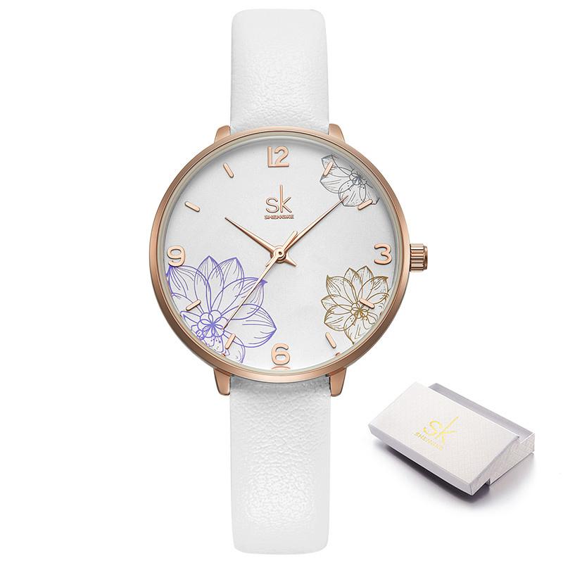 SHENGKE Женские кварцевые часы в оригинальном стиле, часы наручные женские от ведущего бренда, лучший подарок, часы для жены, друга, семьи