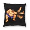 Street Fighter E. Honda Square Pillowcase Polyester Linen Velvet Printed Zip Decorative Throw Pillow Case Sofa Cushion Cover 18"
