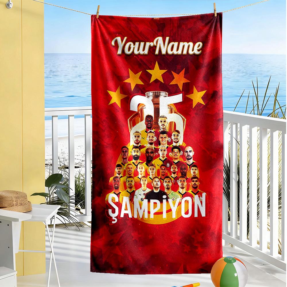 Galatasaray Personalized Name Beach Towel Soft Durable Quick-Dry Portable for SwimmingBeachCamping Travel Beach AccessoriesGym