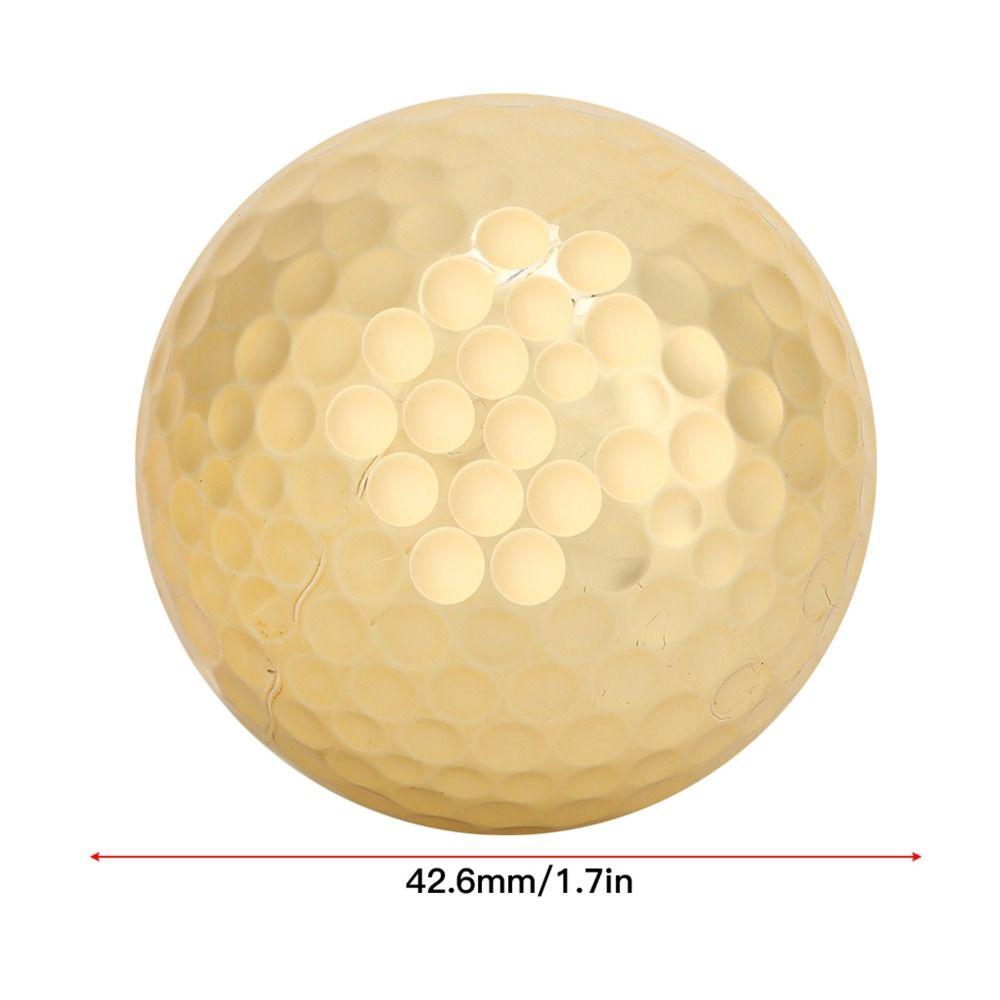 Golden Plating Golden Golf Balls Double Layer Gold Plating Golf Ball Golf Practice Range