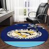 1PC Penguins Hockey Jersey Round Rug, Non-slip Chair Mat, Home Decor, Circle Carpet Perfect for Office, Bedroom, Living Room,Christmas gift