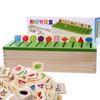 Montessori Early Educational Puzzles Toys Children Intelligence Learning Puzzle Wooden Creature 3D Kids Sorting Math Puzzle