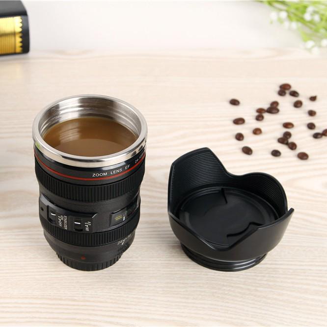 Творческий термос из нержавеющей стали с объективом SLR - персонализируемая кружка для кофе в офис