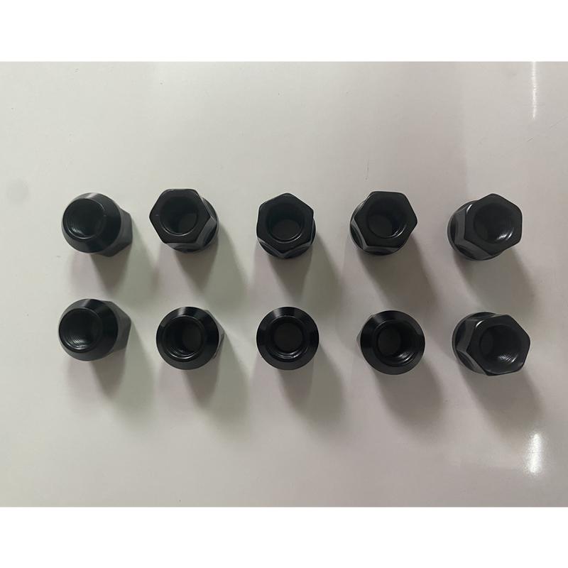 Черные гайки для дисков m12x1.25, m12x1.5 высота 21 мм Открытые гайки для колес шестигранник 19 мм 16 шт.