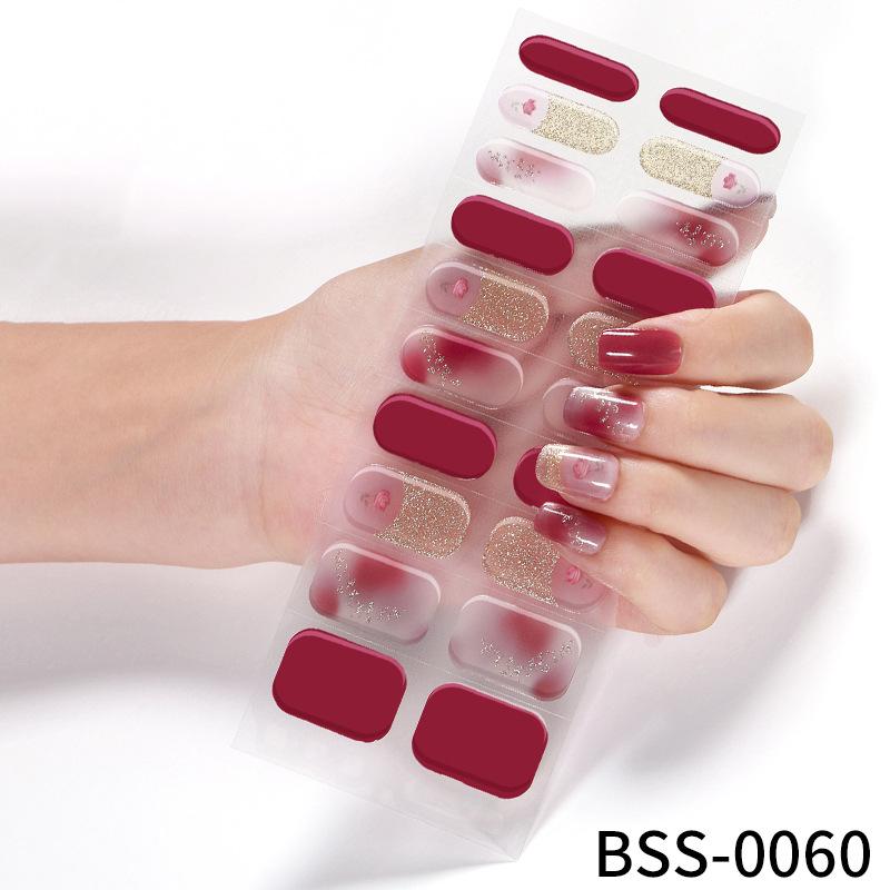 20 гелевых наклеек для ногтей на пальцы 3D полуотвержденные наклейки для дизайна ногтей наклейки для дизайна ногтей