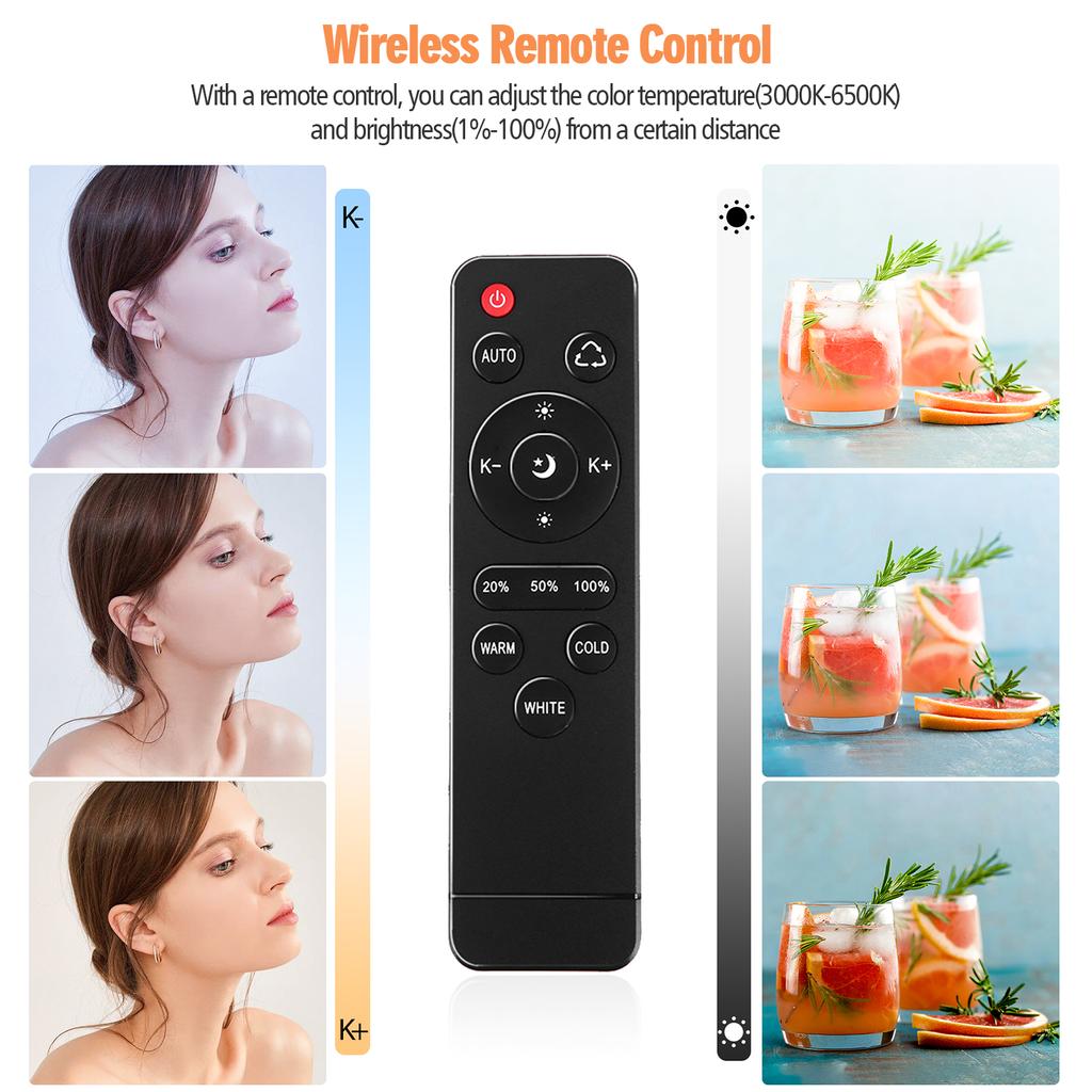 85W LED Light Bulb 3000K-6500K Photography Lamp Bulb Energy-saving Adjustable Brightness E27 Mount