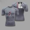 Men Compression Shirt Workout Quick Dry Levi Ackerman Print Top Breathable Sweat Absorbing Fit Fitness T-Shirt Sweat-Resistant