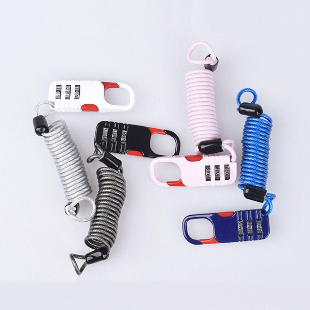 Blue White Black Pink Digit Password Combination Lock Anti Theft Helmet Lock Motorcycle