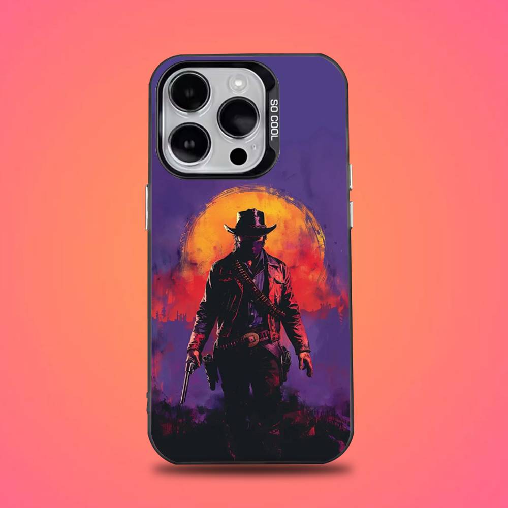 RDR 2 Arthur Morgan Game Phone Case For iPhone 16,15,14,13,12,11,Pro,Max,Plus,Mini,XS,SE Anti Fall Black Matte Hard Bumper