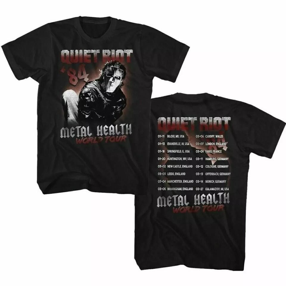 Quiet Riot Vintage Concert Tshirt Health World Tour #03984 For Fans S5XL Unisex T-Shirt