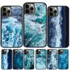 Синие Морские Волны Чехол для Телефона iPhone 17 Air 15 16 Чехол 11 13 14 Pro Max 12 Plus Max Fundas