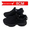 Мужские дышащие кроссовки из сетки Flyknit на белой подошве, увеличивающие рост, 10 см, повседневная летняя обувь