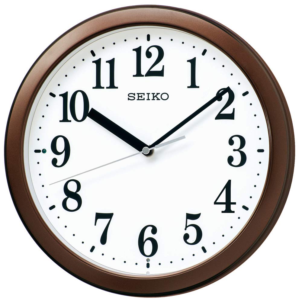 Seiko Clock Seiko Clock Wall Clock Radio Analog Compact Size Brown Metallic Diameter BC416B 28.0x4.6cm