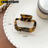 Acetate Square Hair Claw Elegant Hair Clip Retro Horsetail Clip  Girls