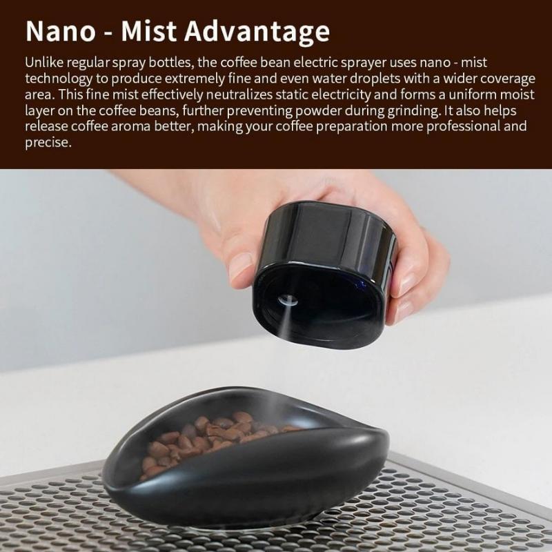 Распылитель кофейных зерен для уменьшения статического электричества кофейного порошка, электрический нано-распылитель, семицветная подсветка, перезаряжаемый распылитель