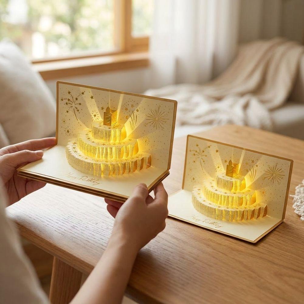 Folding Birthday Red Envelope 6 Card Slots Lucky Money Envelope Gift Giving