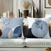 Blue and White Floral Patterned Cushion Covers Set Polyester pillowcase, sofa decorative cushion cov Headboard Pillow