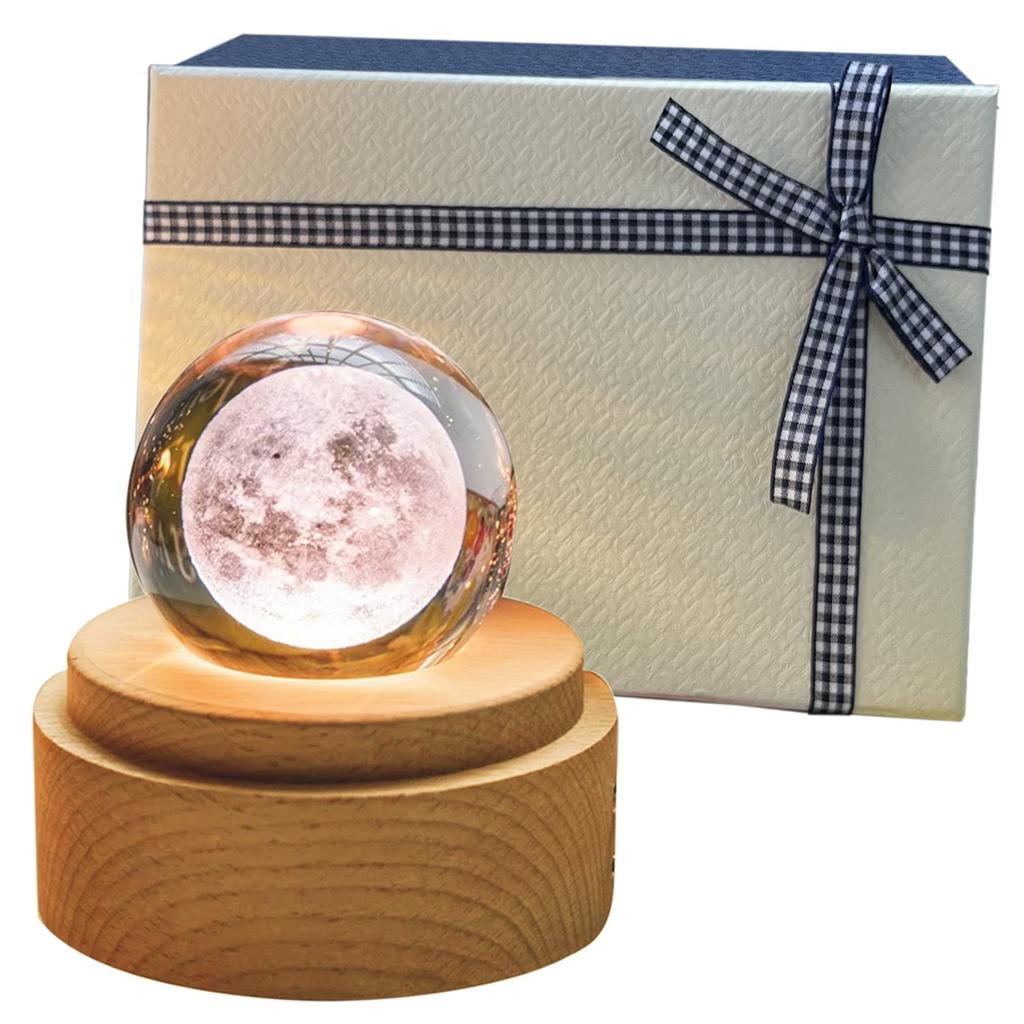 TENGEE Birthday Gift for Women Popular Music Box Stylish Interior Goods Figurine Moon Light USB Charging Projection Cute Healing Goods Anniversary