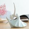 White Porcelain Ornaments Handmade Ceramic Handicrafts Tea Pets Character Ornaments Home Furnishings Girl Yoga Ornaments