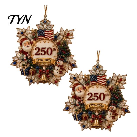Christmas Tree Hanging Decor Snowflake Ornament, Acrylic Holiday Festive Decorations for Window Home Fireplace Display, Festival Party Supplies