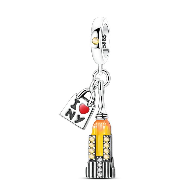 Оригинальные медные шармы Париж Эйфелева башня шармы бусина подвеска подходят для браслетов браслетов ожерелий женские DIY ювелирные изделия подарок