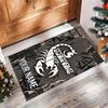 Scorpions Crystal Velvet Rug, Custom Name Text Personalized Non‑Slip Floor Mat for Home Decor Gift