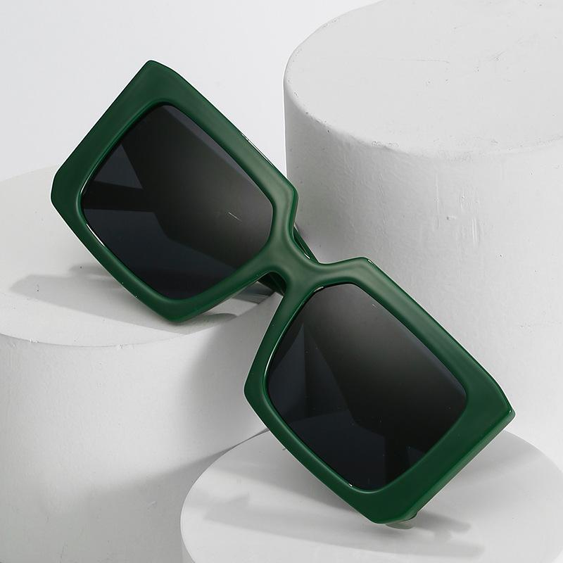 New box sunglasses, European and American trends Internet celebrity isn't personality wide leg glasses fashion versatile sunglasses women