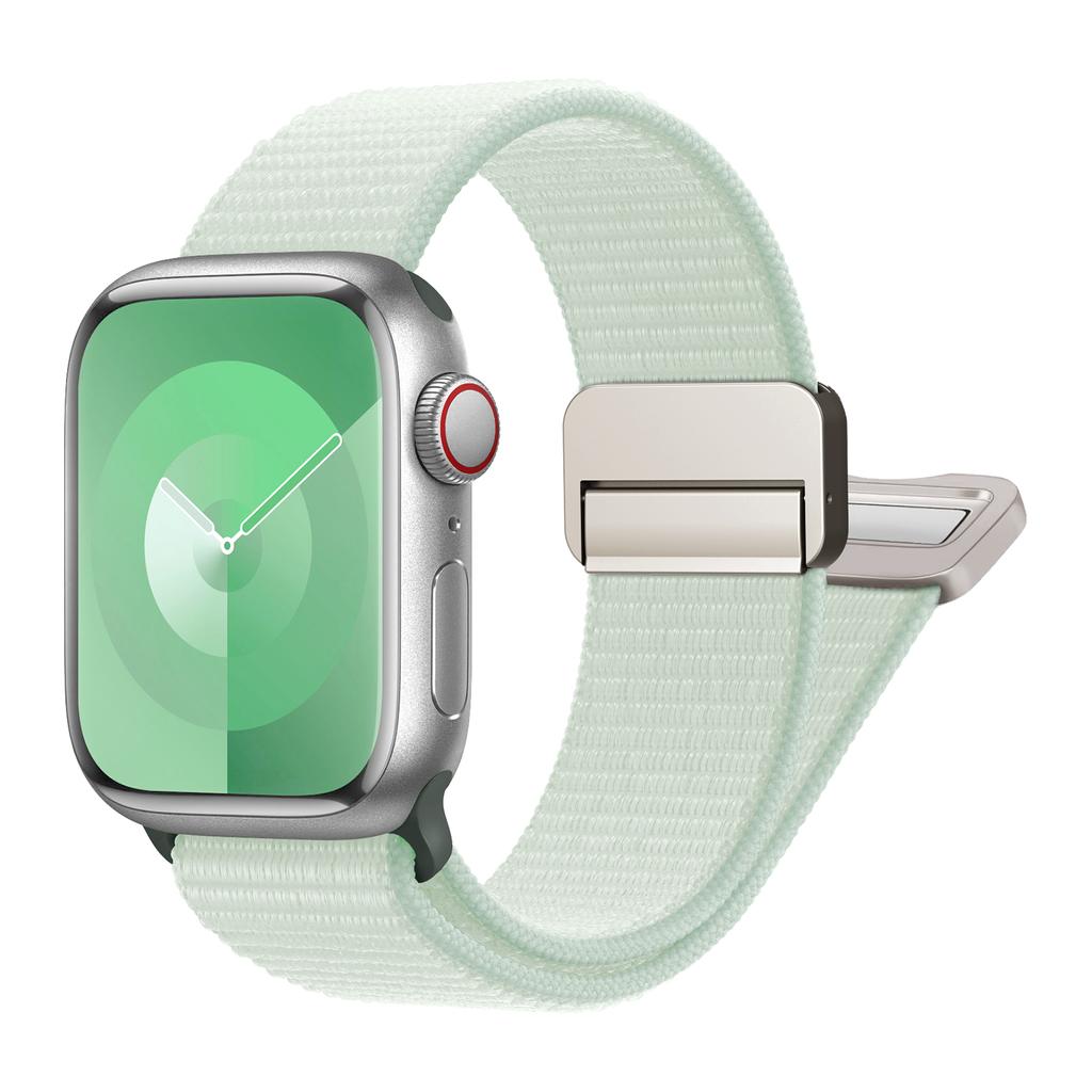 Nylon Loop Strap for Apple watch band 40mm 45mm 44mm 49mm 41mm 38mm 42mm Magnetic bracelet iWatch series 9 8 7 6 5 3 ultra 2 se