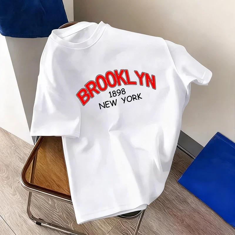 Oversize Unisex Unisex Tshirt City Vibe Fashion Print Streetwear Top Spring Summer Daily Casual Sports Crew Neck Pure Cotton Tees