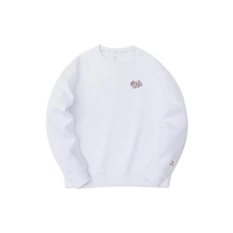 ANTA Sweatshirts Women's White Crew Neck Moderate Regular Unisex 162318737-1