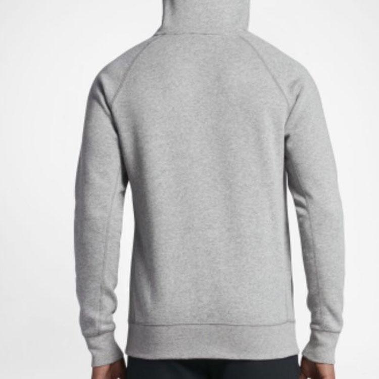 Jordan 11 Флисовый пуловер с капюшоном с длинным рукавом и принтом Мужская толстовка серого цвета 823715-063