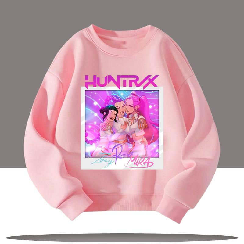 Детская одежда K-pop Охотники на демонов Мультяшный принт 3-12 лет Новый стиль Детская спортивная футболка с круглым вырезом Милый повседневный топ для девочки