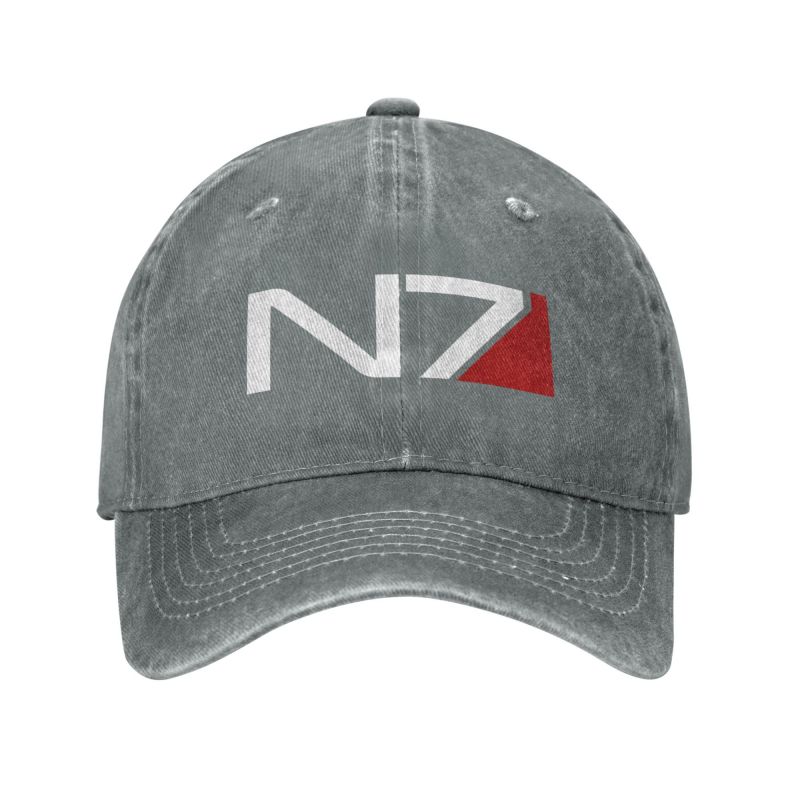 Модная хлопковая бейсболка для видеоигр Mass Effect N7, женская бейсболка унисекс, регулируемая на заказ унисекс, шляпа для папы, хип-хоп