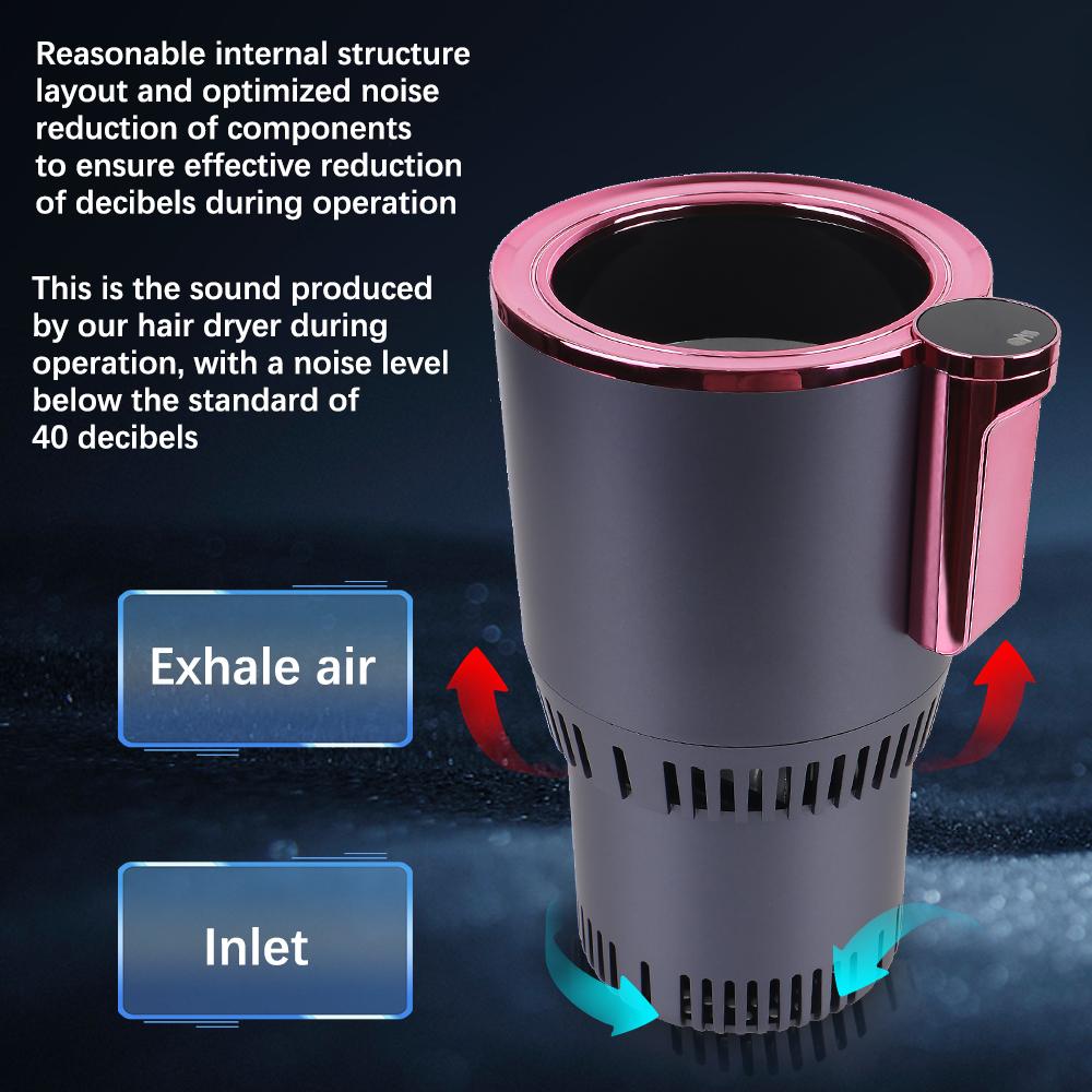 Автомобильный охлаждающий подогревающий подстаканник Подогреватель для воды Бутылка DC 12V Сохранение тепла Умная чашка Отображение температуры Охлаждающий чайник