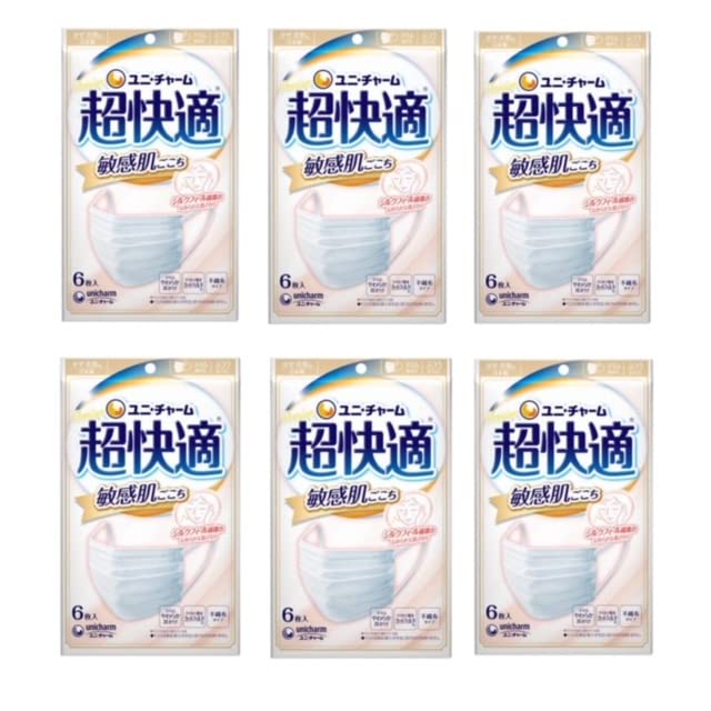 Unicharm Super Comfortable Mask Sensitive Skin Comfort Normal 6 шт. (Набор 6)