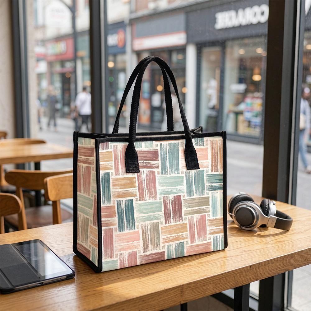 Women Fashion Geometric Pattern Tote Casual Daily Shoulder Bag