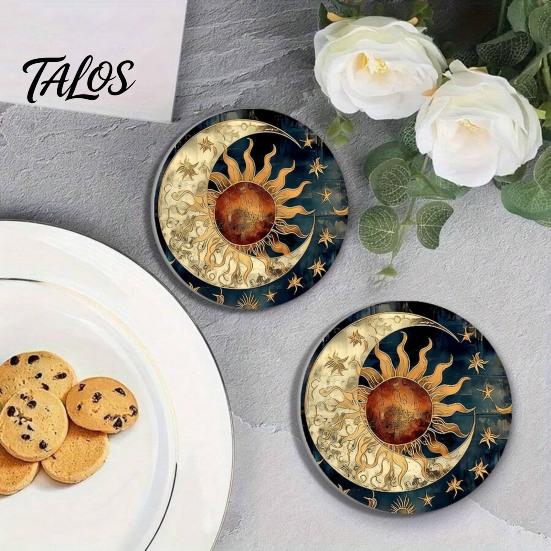 Talos 2 шт. Автомобильные подставки под стаканы, Декоративные силиконовые нескользящие автомобильные аксессуары, Многоразовые термостойкие салфетки, устойчивые к пятнам, для дома, бара, кухни