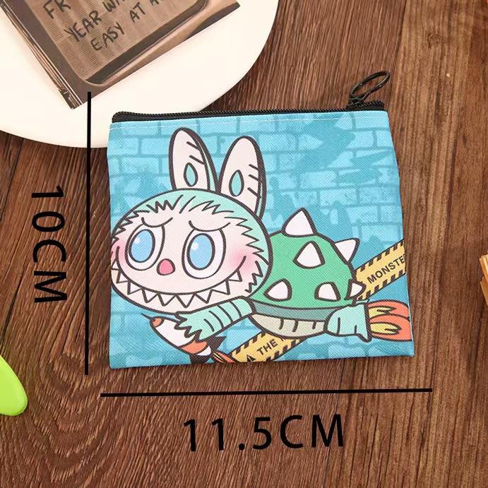 Labubu Coin Purse Mini Bag, Children's Card Bag, PU Portable Headphone Bag, Carry On Small Storage Bag