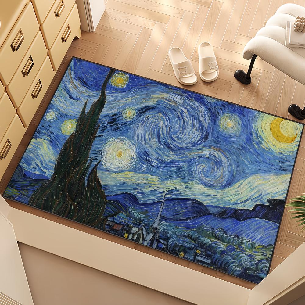 Искусство Картины Ван Гога Ковер Прикроватный Кухня Ванна Гостиная Дом Дом Спальня Напольный коврик Придверный коврик Коврик Украшение