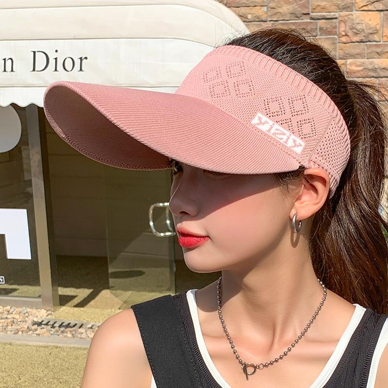 Повседневная женская летняя широкополая шляпа с козырьком от солнца, регулируемая защита от ультрафиолета, складная спортивная кепка с пустым верхом, пляжная кепка, солнцезащитная шляпа