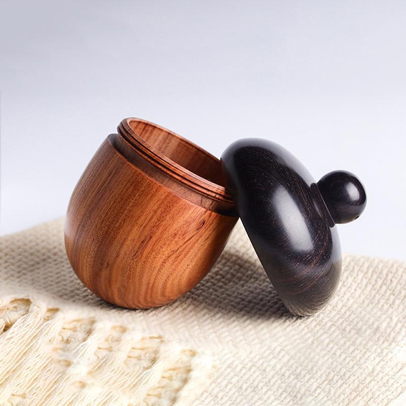 6.6*4.5Cm Pill Box Case Solid Wood Bottle Holder Wooden Rescue Container Pendant