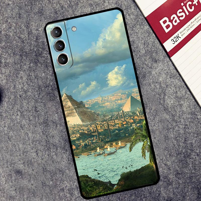 Чехол Пирамиды Египта для Samsung Galaxy S24 S22 S23 Ultra Note 20 S9 S10 Note 10 Plus S20 FE S21 FE
